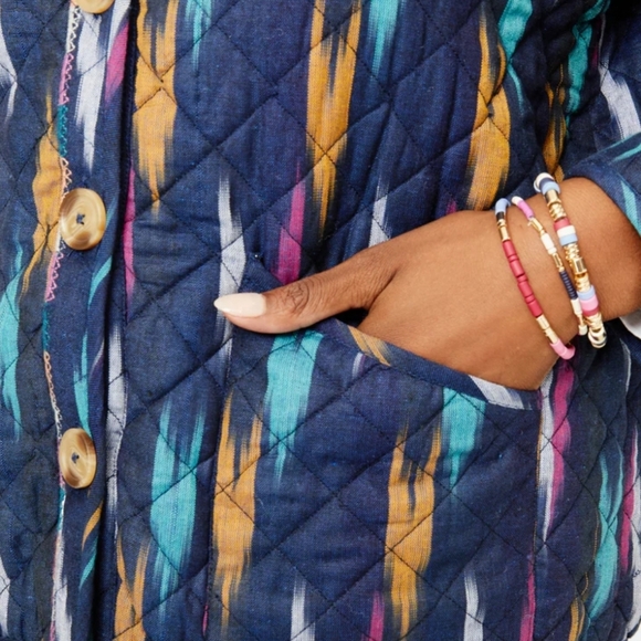 ROLLER RABBIT Ikat Holly Navy Multi Jacket NWT - Picture 5 of 5